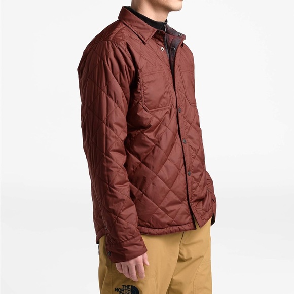 THE NORTH FACE Fort Point Insulated Reversible Flannel Sequoia Red Mens Small - Picture 6 of 15